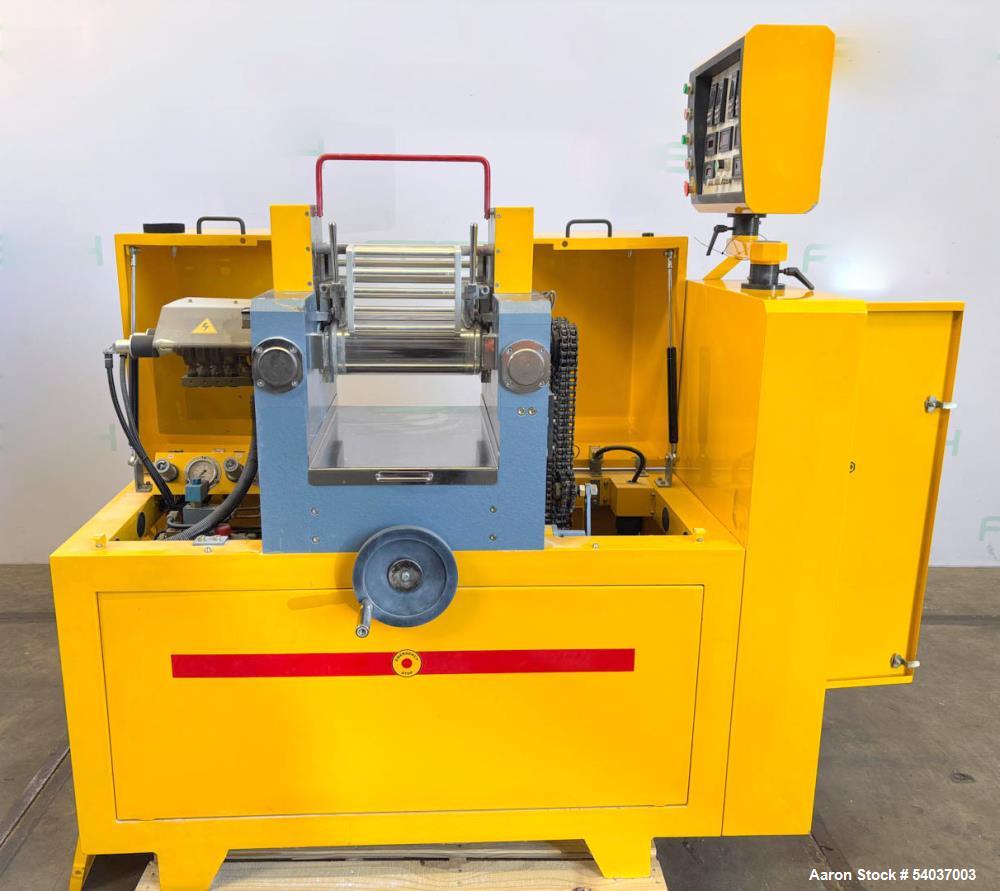 Used LabTech 2-Roll Mill LMR-S 110/3E – 110?mm Chromed Rolls, Electrically Heated