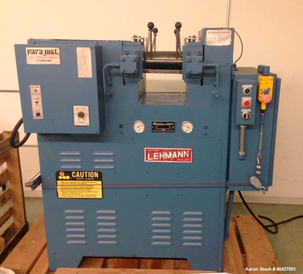 Used Lehmann/Thropp Two Roll Mill, Model 4xP. 4"