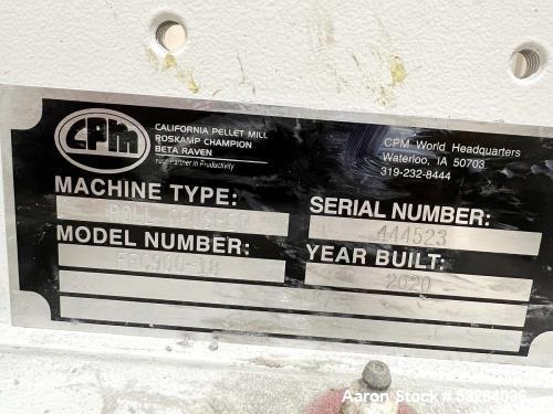 Used CPM Roskamp Champion Roll Crusher | Model FPC900-18 | 20 HP | Chilled Iron Rolls | Built 2020