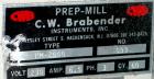 USED: C W Brabender horizontal two roll prep mill, model PM2000. (2) 4
