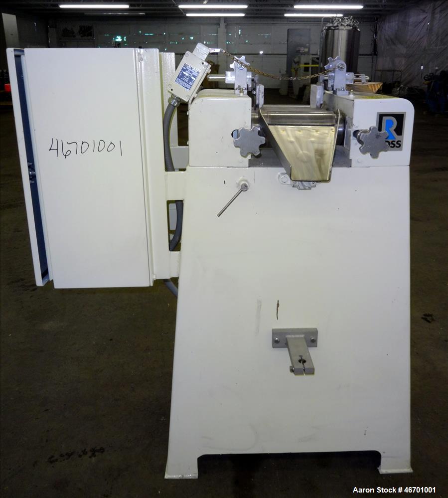 Used Ross Horizontal Three Roll Mill, Model TRM-4 X 8.