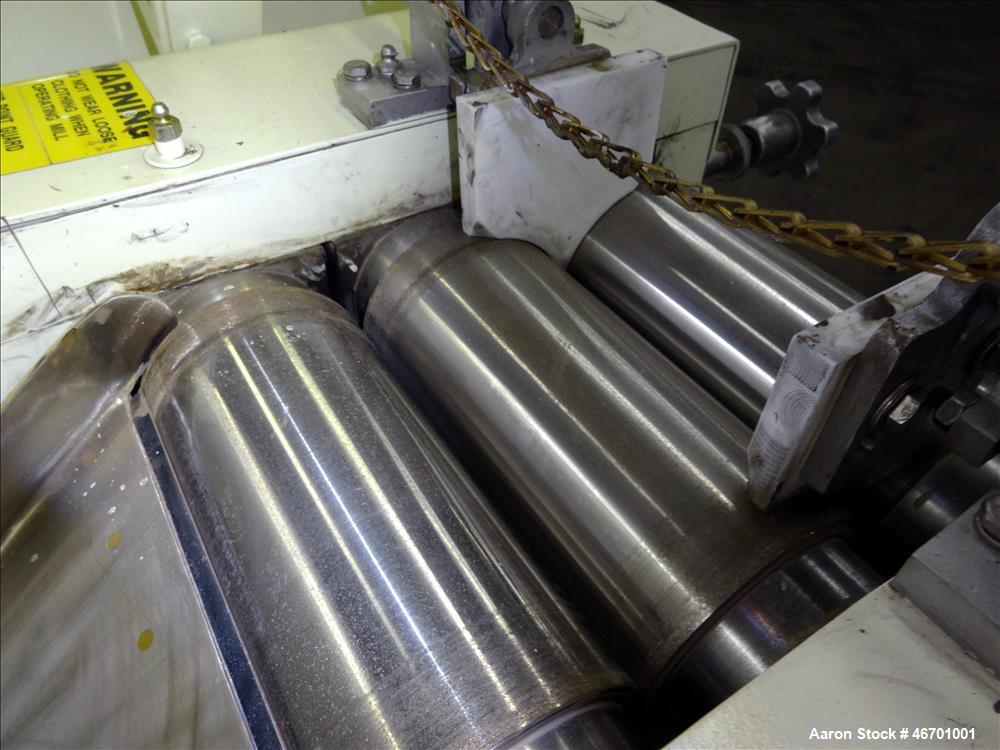 Used Ross Horizontal Three Roll Mill, Model TRM-4 X 8.