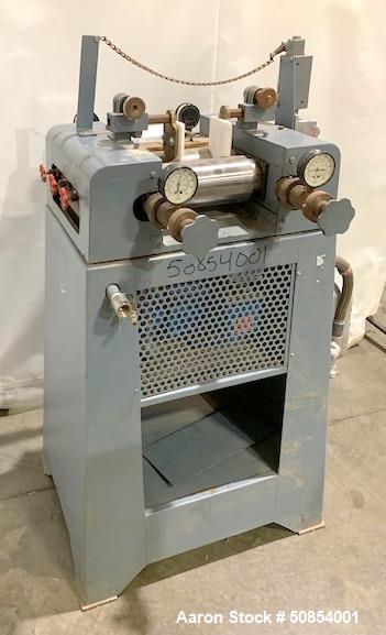 Used- Anthony 4" x 8" Laboratory Three Roll Mill