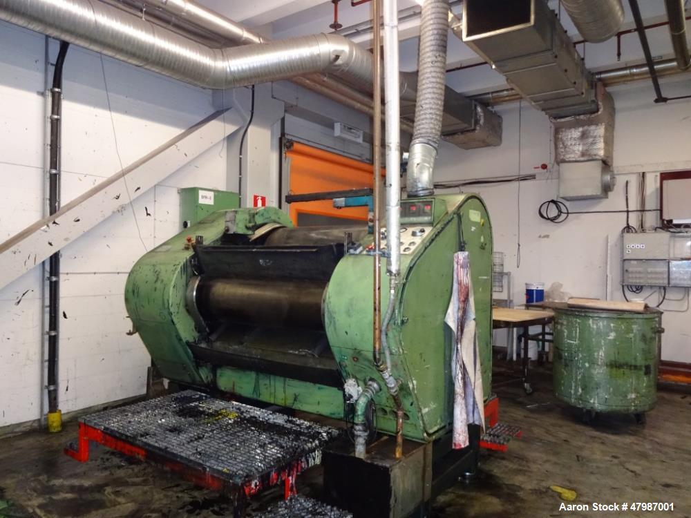 Used Buhler 16”x51” (400mm x 1300mm) Large Production Three Roll Mill (TRM), Mo