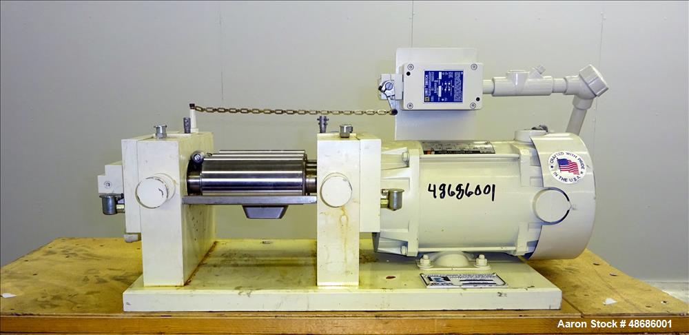 Unused- Ross Lab Horizontal Three Roll Mill, Model 2.5 x 5 TRM, 430/40 Stainless
