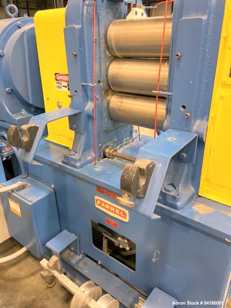 Farrel Rubber/Plastic Laboratory Calender Mill – Inverted "L" 4-Roll, Adjustable Knives