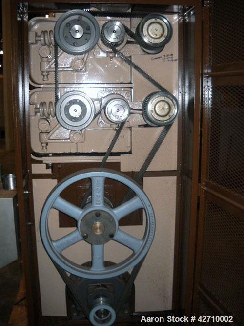 Used Modern Process Equipment (Gump) Model IMD 888 FT Coffee Grinder capable of up to 2000 lbs per hour on fine and 1300 lbs per hour on ultrafine. Produces a consistent Ultrafine grind of 50 – 125 u...