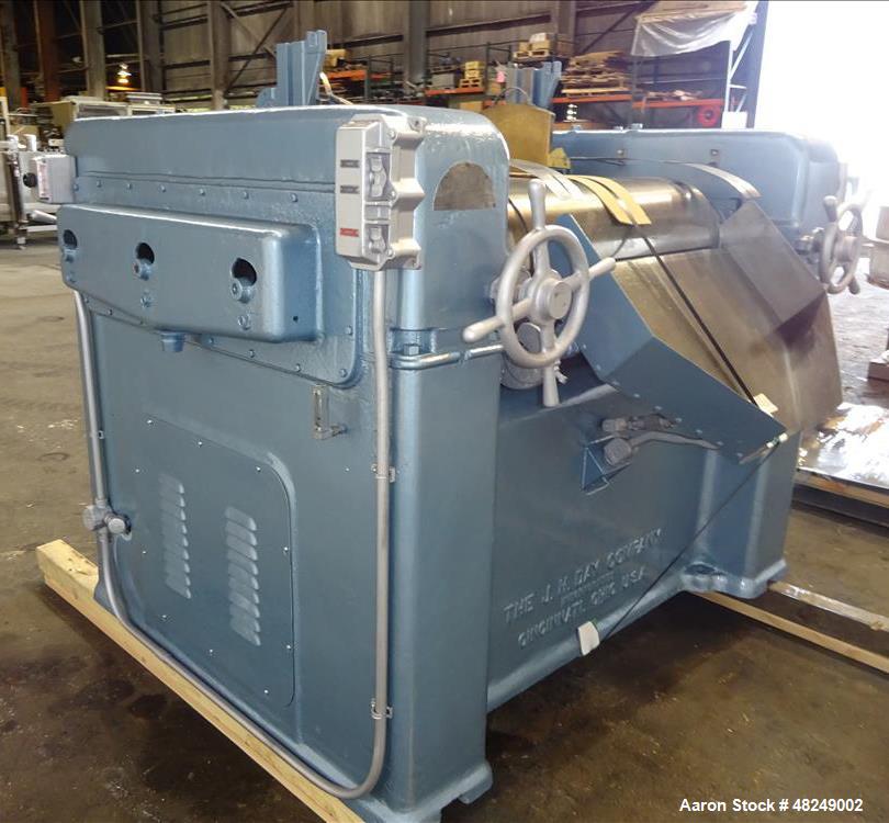 Used J.H. Day Horizontal Three Roll Mill, Model 1.