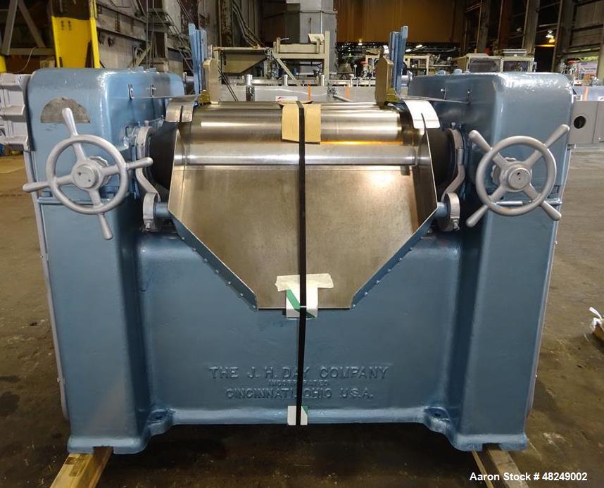 Used J.H. Day Horizontal Three Roll Mill, Model 1.