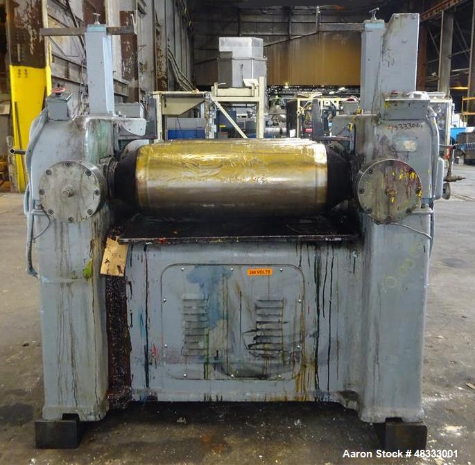 Used- J.H. Day, Horizontal Three Roll Dispersion Mill.