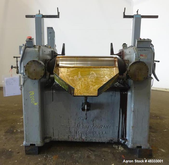 Used J.H. Day, Horizontal Three Roll Dispersion Mill.