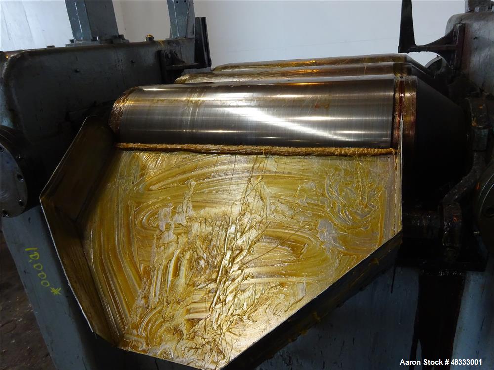 Used J.H. Day, Horizontal Three Roll Dispersion Mill.