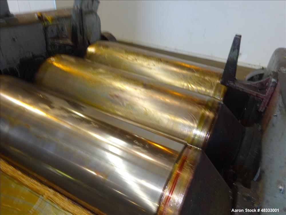 Used J.H. Day, Horizontal Three Roll Dispersion Mill.