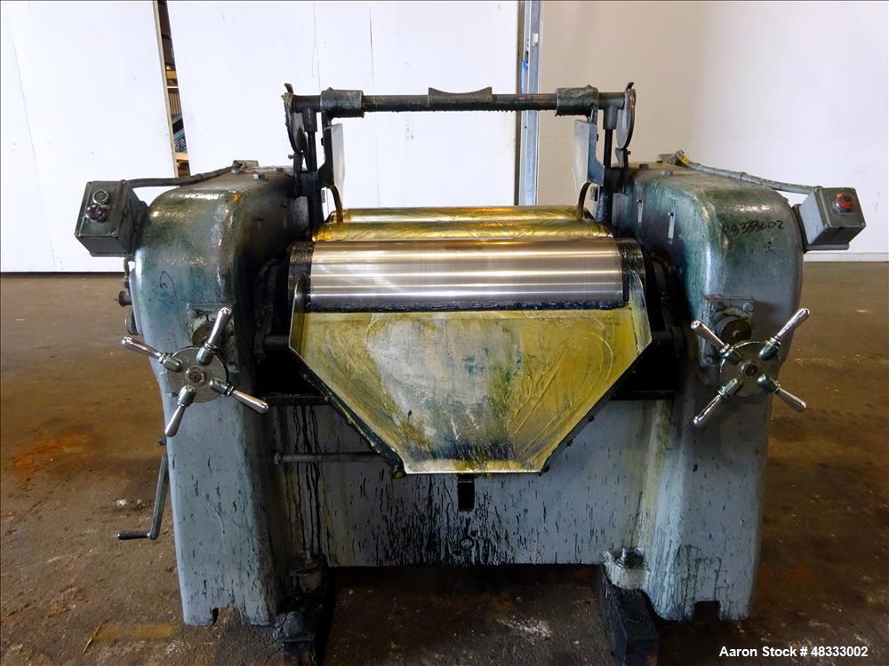 Used Lehmann Machinery Horizontal Three Roll Dispersion Mill, Model 2A.