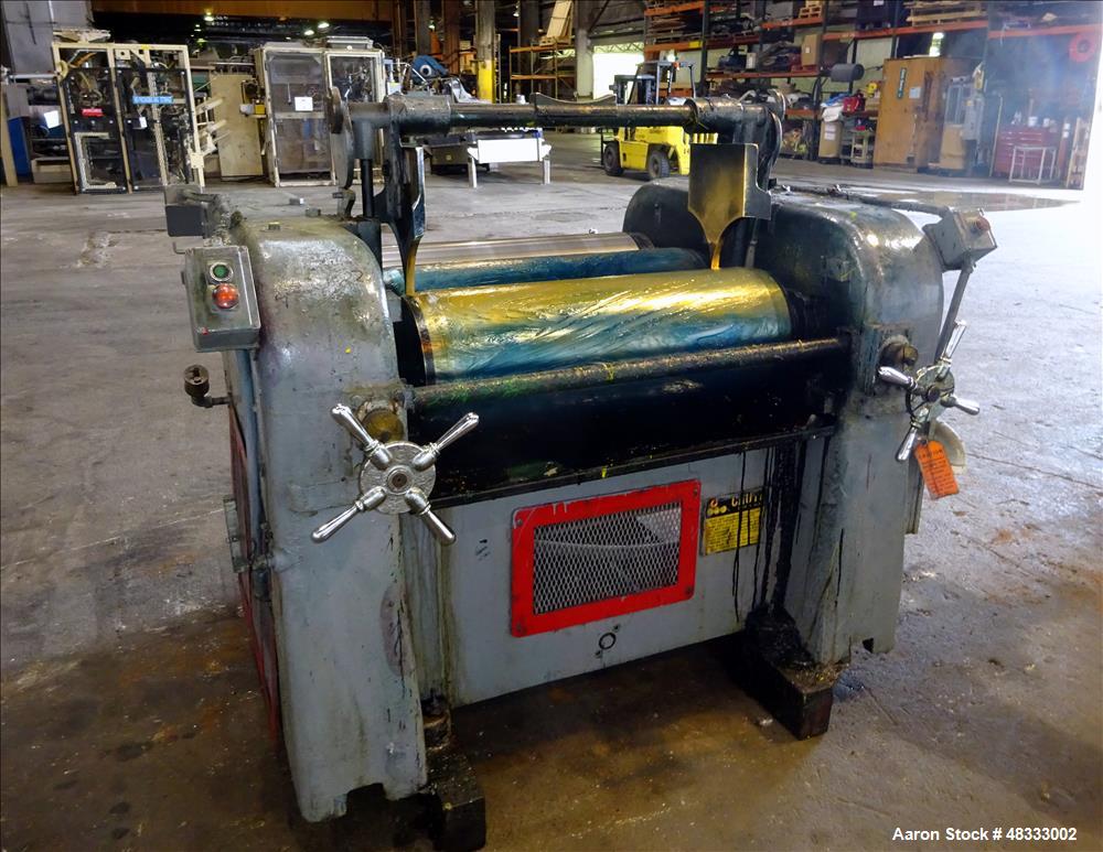 Used Lehmann Machinery Horizontal Three Roll Dispersion Mill, Model 2A.