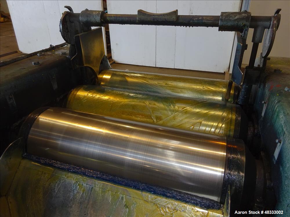 Used Lehmann Machinery Horizontal Three Roll Dispersion Mill, Model 2A.