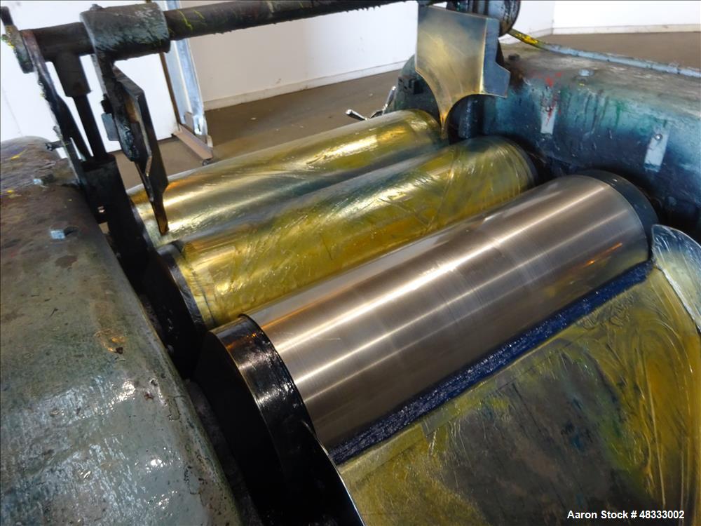 Used Lehmann Machinery Horizontal Three Roll Dispersion Mill, Model 2A.