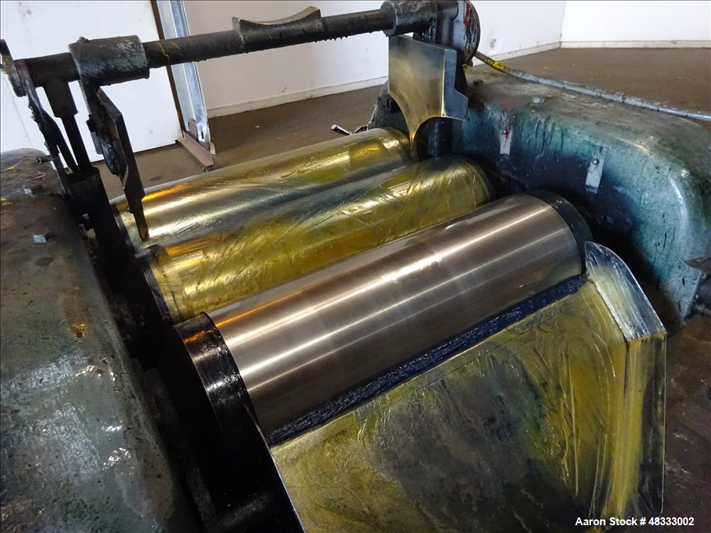 Used Lehmann Machinery Horizontal Three Roll Dispersion Mill, Model 2A.