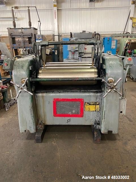 Used Lehmann Machinery Horizontal Three Roll Dispersion Mill, Model 2A.