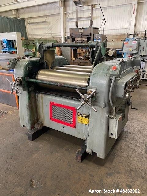 Used Lehmann Machinery Horizontal Three Roll Dispersion Mill, Model 2A.