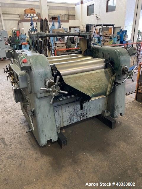 Used Lehmann Machinery Horizontal Three Roll Dispersion Mill, Model 2A.