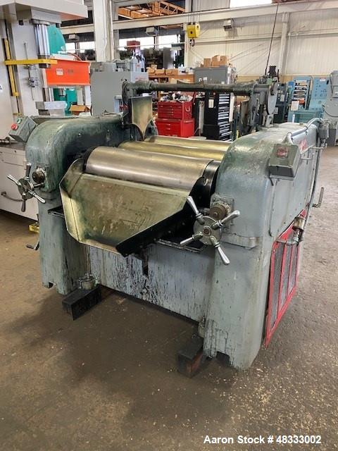 Used Lehmann Machinery Horizontal Three Roll Dispersion Mill, Model 2A.