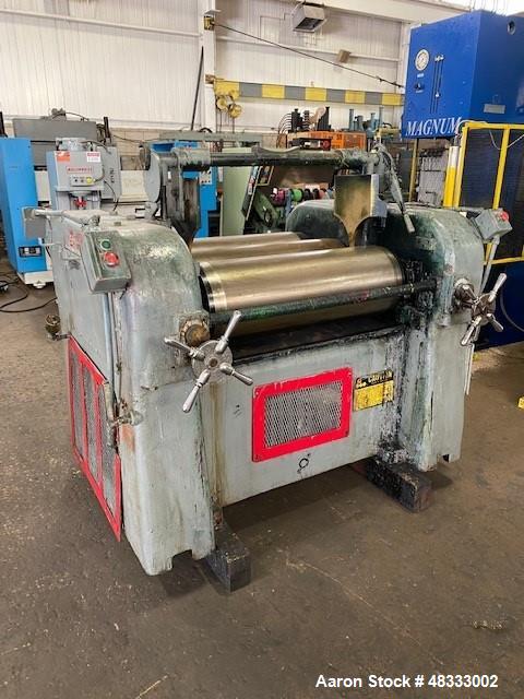 Used- Lehmann Machinery Horizontal Three Roll Dispersion Mill, Model 2A.