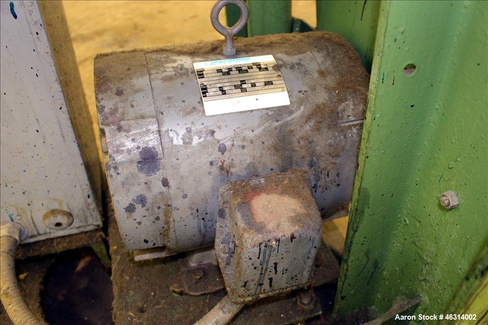 Used J.H. Day Horizontal Three Roll Lab Dispersion Mill, Model 5" x 12". (3) 5" Diameter x 12" wide carbon steel cored rolls. (2) Adjustable copper edge guides, bottom drip pan, knife scraper with di...