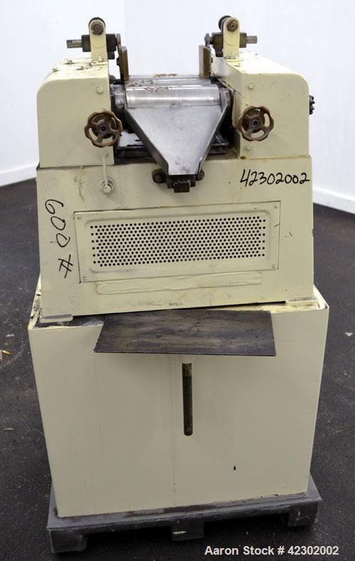 Used Carbon Steel Kent Machine Works Horizontal Three Roll Mill, model 4 x 8