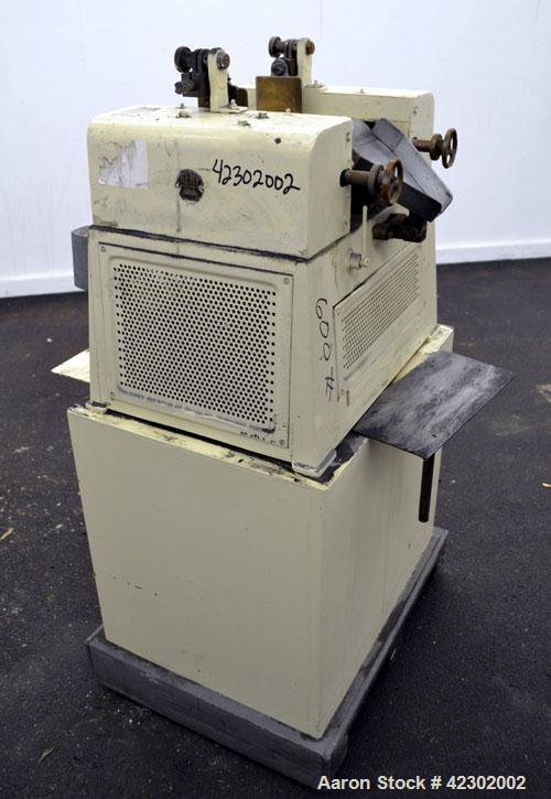 Used Carbon Steel Kent Machine Works Horizontal Three Roll Mill, model 4 x 8