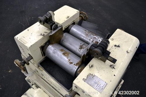 Used Carbon Steel Kent Machine Works Horizontal Three Roll Mill, model 4 x 8