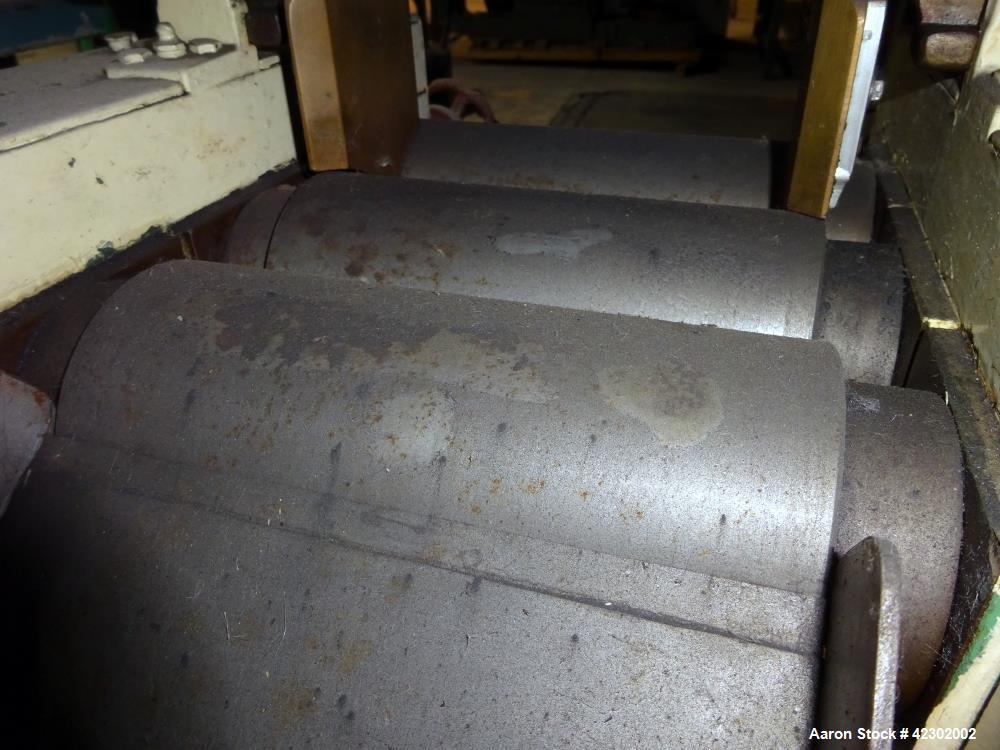 Used Carbon Steel Kent Machine Works Horizontal Three Roll Mill, model 4 x 8