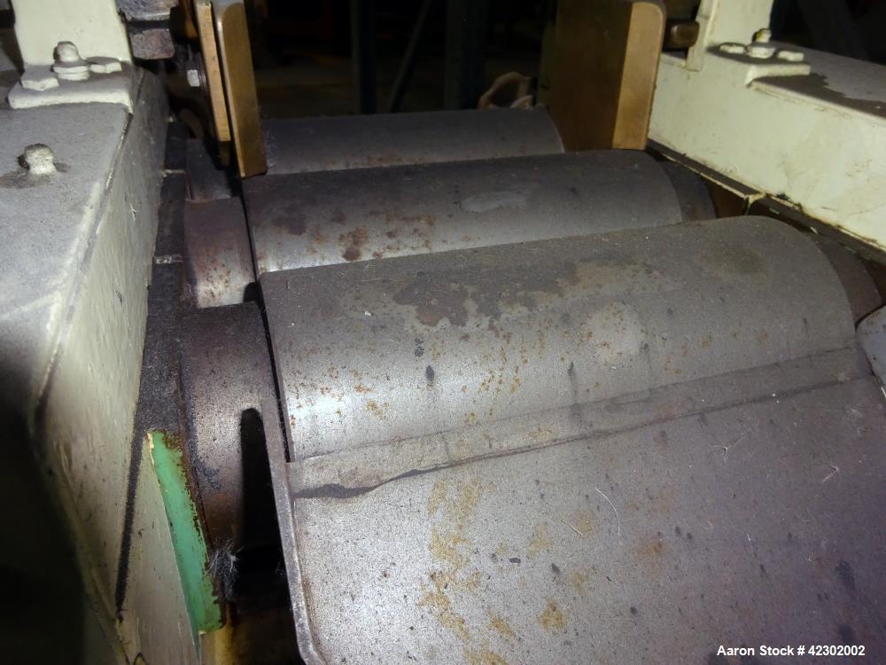 Used Carbon Steel Kent Machine Works Horizontal Three Roll Mill, model 4 x 8