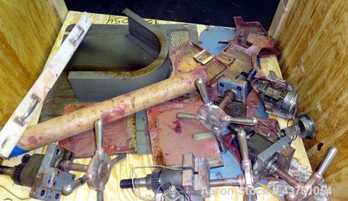 Used Lehmann Horizontal Three Roll Mill, Model 13X32. (3) 13" Diameter x 32" wide chrome plated adjustable cored rolls. Adjustable brass edge guides, knife scraper with discharge pan, bottom drip pan...