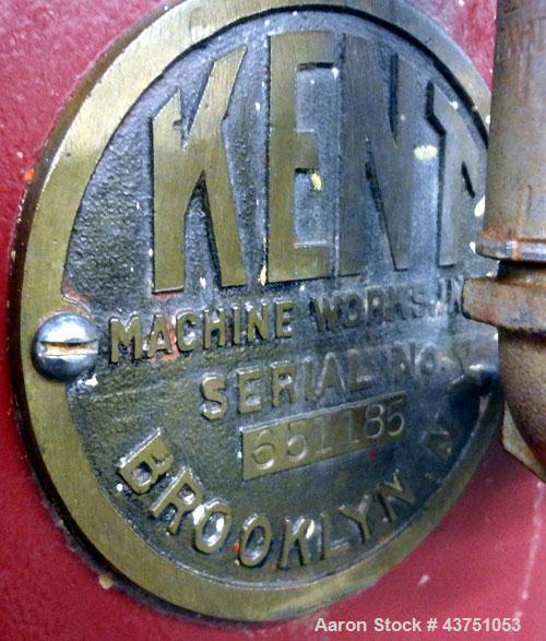 Used Kent Machine Works Horizontal Three Roll Mill, Model 6X14. (3) 6" Diameter x 14" wide chrome plated adjustable cored rolls. Adjustable plastic edge guides, knife scraper with discharge pan, bott...
