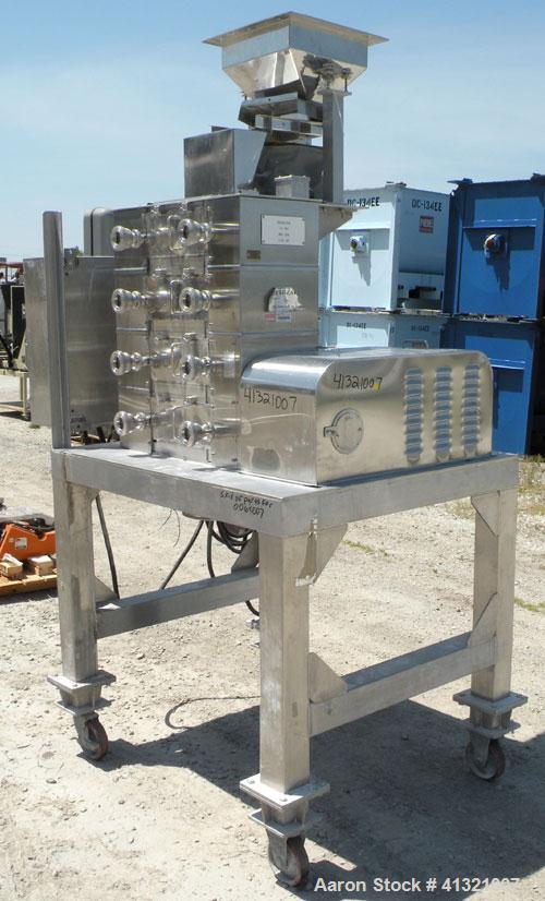 Used Nippon Granulator Company Crack-U-Lator Cracker Mill, Model 2541. 4 layers of (8) approximately 5’’ diameter x 14’’ wide horizontal chrome plated rolls, approximately 6 mm, 3 mm, 1.5’’, .06 mm p...