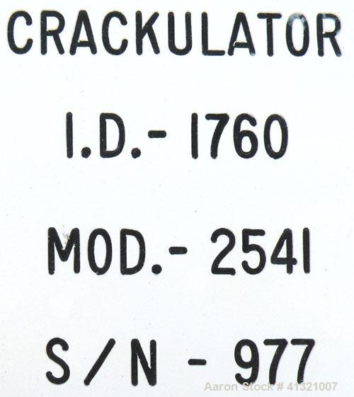 Used Nippon Granulator Company Crack-U-Lator Cracker Mill, Model 2541. 4 layers of (8) approximately 5’’ diameter x 14’’ wide horizontal chrome plated rolls, approximately 6 mm, 3 mm, 1.5’’, .06 mm p...