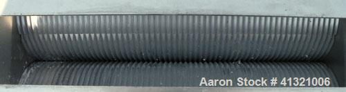 Used Nippon Granulator Company Crack-U-Lator Cracker Mill, Model 3541. 4 layers of (8) approximately 5’’ diameter x 14’’ wide horizontal rolls, approximately 6 mm, 3 mm, 1.5’’, .06 mm pitched, with a...