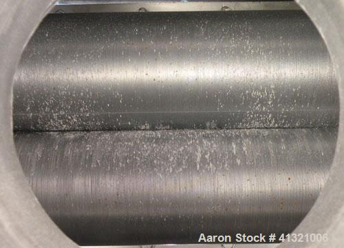 Used Nippon Granulator Company Crack-U-Lator Cracker Mill, Model 3541. 4 layers of (8) approximately 5’’ diameter x 14’’ wide horizontal rolls, approximately 6 mm, 3 mm, 1.5’’, .06 mm pitched, with a...
