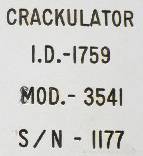 Used Nippon Granulator Company Crack-U-Lator Cracker Mill, Model 3541. 4 layers of (8) approximately 5’’ diameter x 14’’ wide horizontal rolls, approximately 6 mm, 3 mm, 1.5’’, .06 mm pitched, with a...