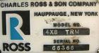 Used Ross horizontal three roll mill, model 4 X 8 TRM. (3) 4