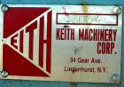 USED: Keith Machinery horizontal three roll mill, model 4 x 8. (3) 4