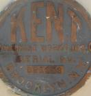 Used Kent Machine Works Horizontal Three Roll Mill, model 6 x 14, carbon steel. (3) 6
