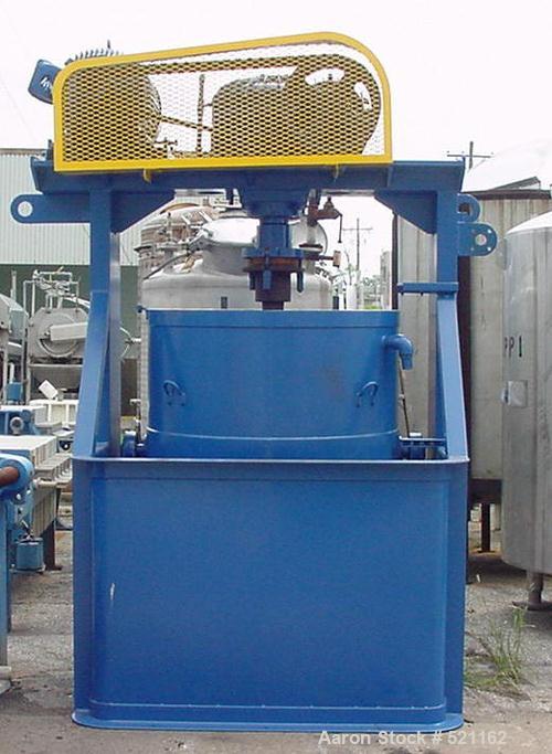 USED: Attritor, model 200S. 50/20 hp 2 speed motors, heavy duty gearbox, 220 volt, 3 phase. Stainless steel contacts on bowl surface, steel shaft and arms. Bowl is jacketed and tilts.