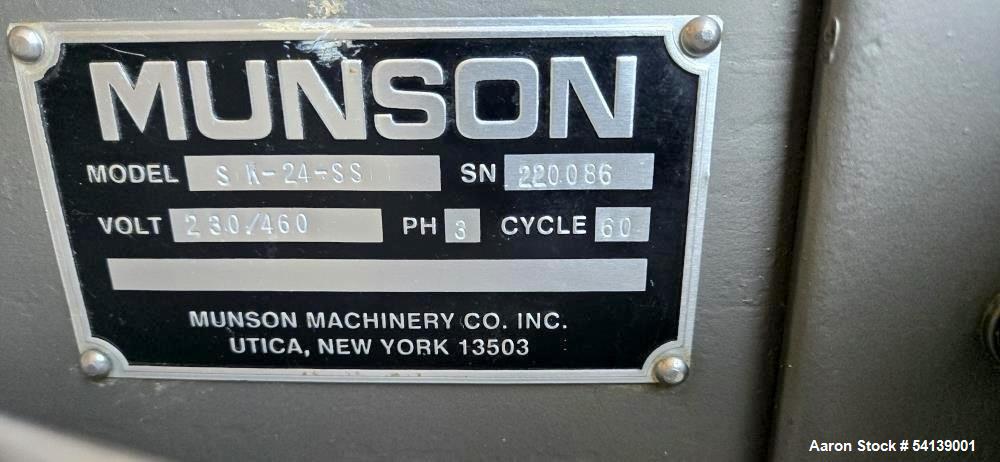 Used Munson Machinery Attrition Mill – Model SK-24-SS