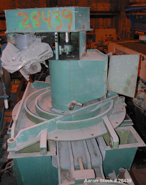 USED: Sprout Waldron Single Runner Attrition/Disc Mill, Model 36-1B. Stainless steel clad housing 48" diameter x 8" deep. 36" diameter revolving disc with carbon steel plates. Hinged front door with ...
