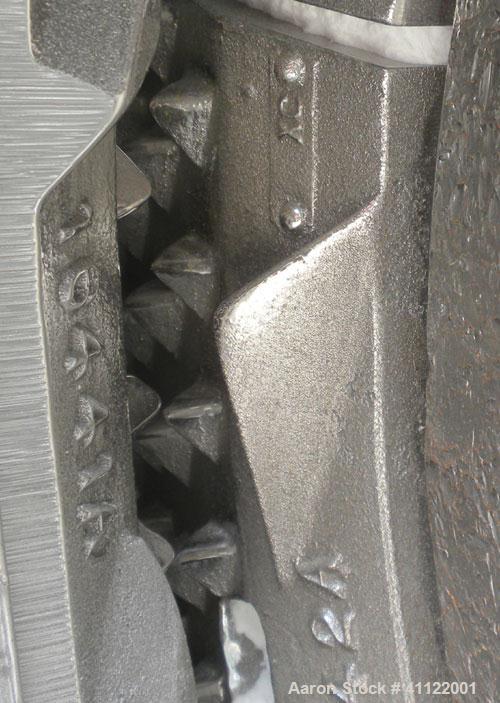 Used Sprout-Waldron Single Runner Attrition Mill, Type 36. Carbon Steel Housing with 446 stainless steel removable grinding plates. 19’’ Diameter front feed opening with (2) 35’’ wide roller feed, dr...