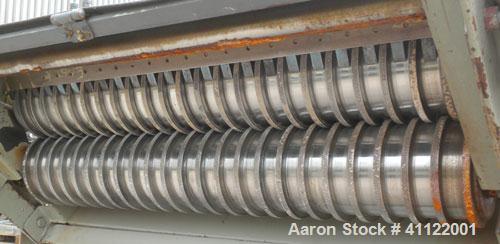 Used Sprout-Waldron Single Runner Attrition Mill, Type 36. Carbon Steel Housing with 446 stainless steel removable grinding plates. 19’’ Diameter front feed opening with (2) 35’’ wide roller feed, dr...