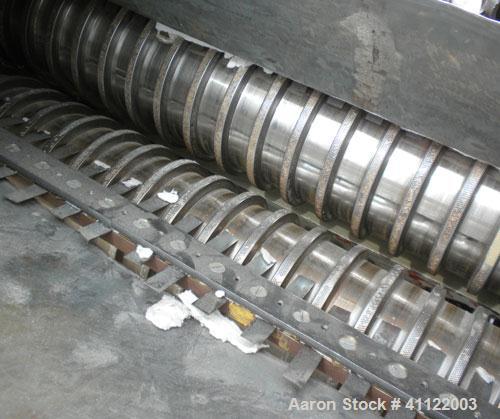 Used Sprout-Waldron Single Runner Attrition Mill, Type 36. Carbon Steel Housing with 446 stainless steel removable grinding plates. 19’’ Diameter front feed opening with (2) 42’’ wide roller feed, dr...