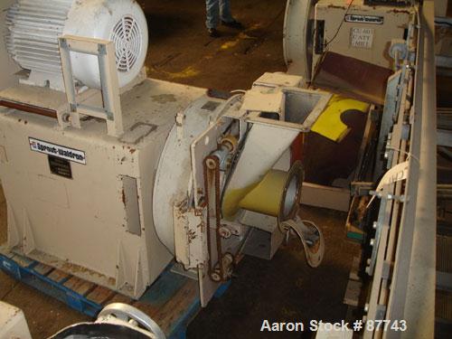 Used Sprout Waldron/Kopper Single Disc Mill, Model DM-24. Stainless steel contact surfaces, 24" diameter disc, hand wheel plate gap adjustment, gravity feed, swing away front cover, belt driven with ...